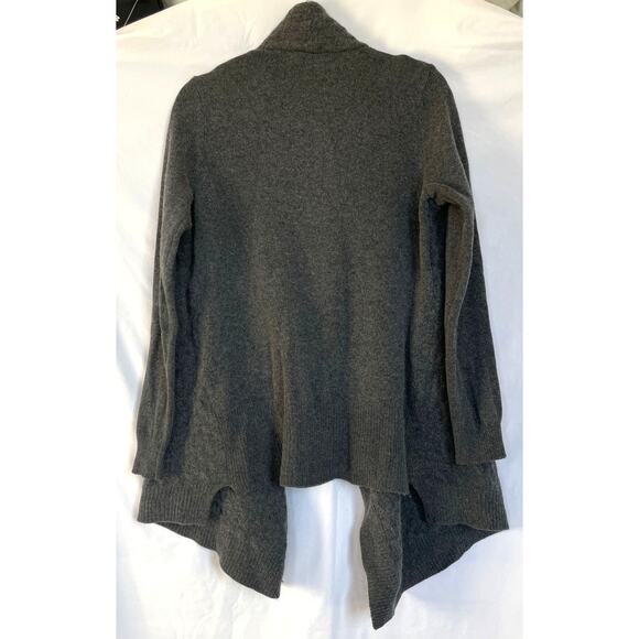 Vince Gray Wool Cashmere Blend Open Drape Front Cardigan Sweater, Large - Picture 2 of 3